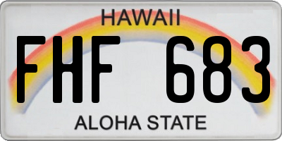 HI license plate FHF683