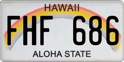 HI license plate FHF686