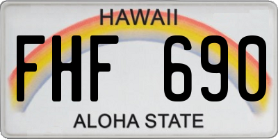 HI license plate FHF690