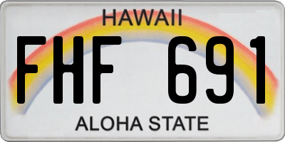 HI license plate FHF691
