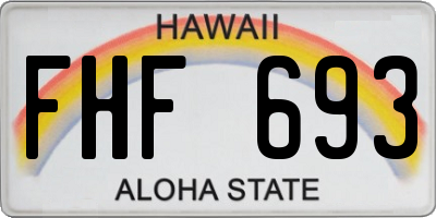 HI license plate FHF693