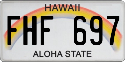 HI license plate FHF697