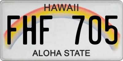 HI license plate FHF705