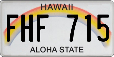 HI license plate FHF715