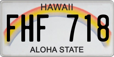HI license plate FHF718