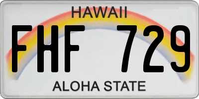 HI license plate FHF729