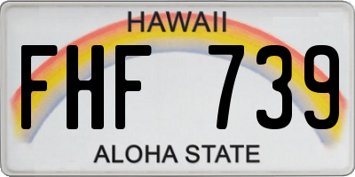 HI license plate FHF739