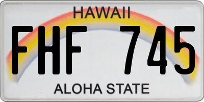 HI license plate FHF745