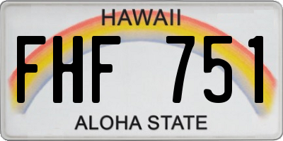 HI license plate FHF751