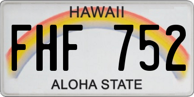 HI license plate FHF752