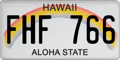 HI license plate FHF766