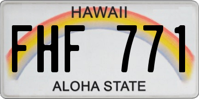 HI license plate FHF771