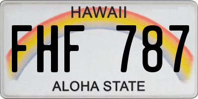 HI license plate FHF787