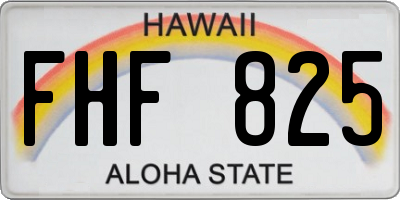 HI license plate FHF825