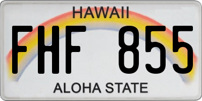 HI license plate FHF855