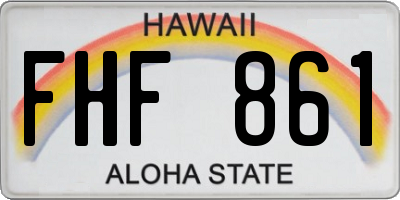 HI license plate FHF861