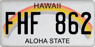 HI license plate FHF862