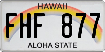 HI license plate FHF877