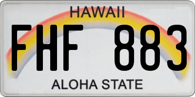 HI license plate FHF883