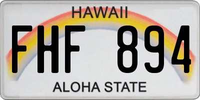 HI license plate FHF894
