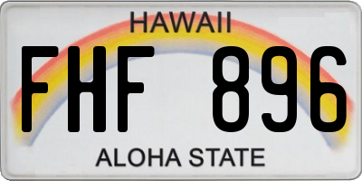 HI license plate FHF896