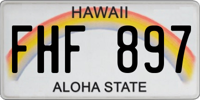 HI license plate FHF897