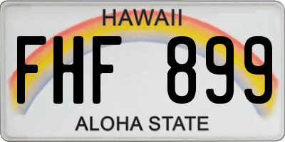 HI license plate FHF899