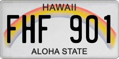 HI license plate FHF901