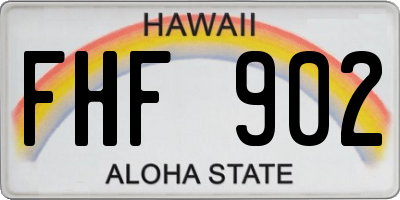 HI license plate FHF902