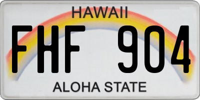HI license plate FHF904