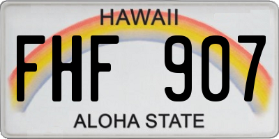 HI license plate FHF907