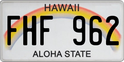 HI license plate FHF962