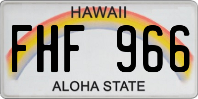 HI license plate FHF966