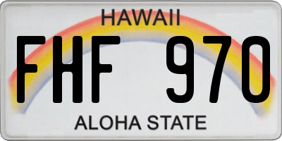 HI license plate FHF970