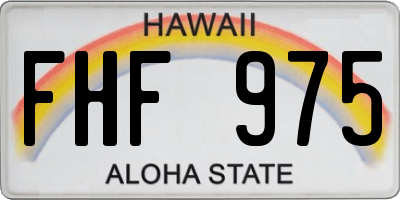 HI license plate FHF975