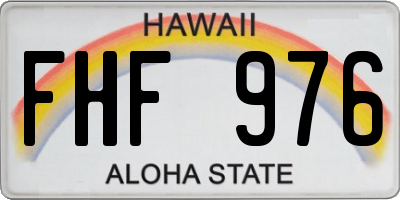 HI license plate FHF976