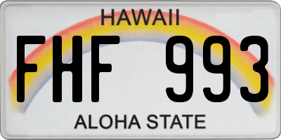 HI license plate FHF993