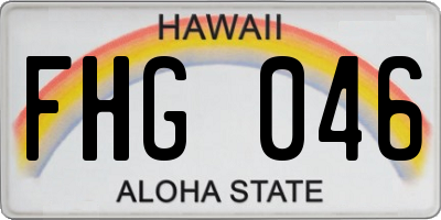 HI license plate FHG046