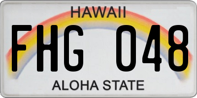 HI license plate FHG048