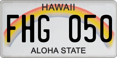 HI license plate FHG050