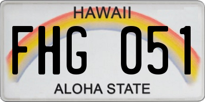 HI license plate FHG051