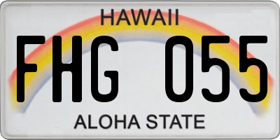HI license plate FHG055