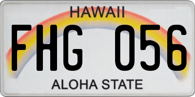 HI license plate FHG056
