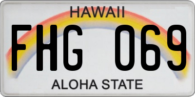 HI license plate FHG069