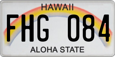 HI license plate FHG084