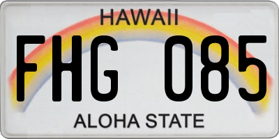 HI license plate FHG085