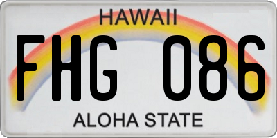 HI license plate FHG086
