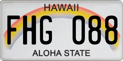 HI license plate FHG088