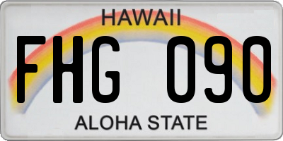 HI license plate FHG090