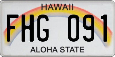HI license plate FHG091